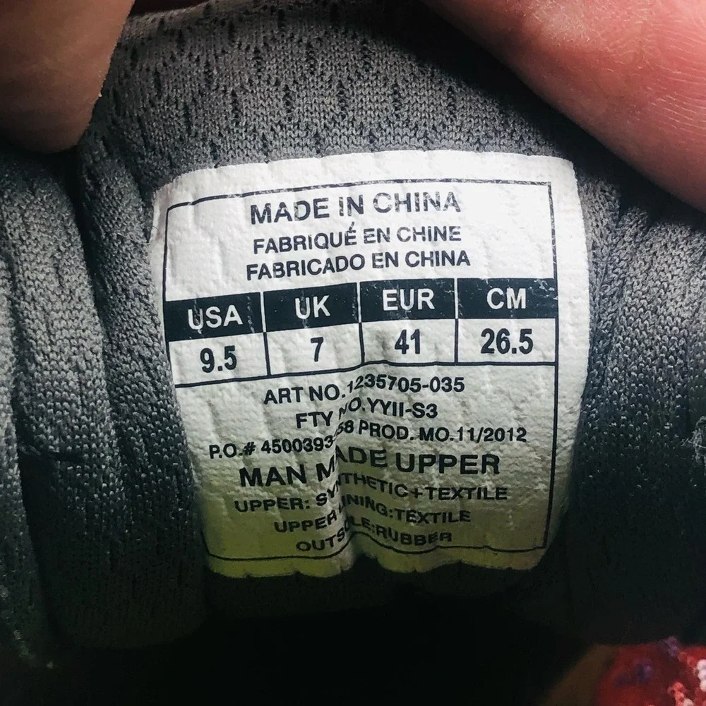 Under armor running shoes gray‎ and Orange 9.5